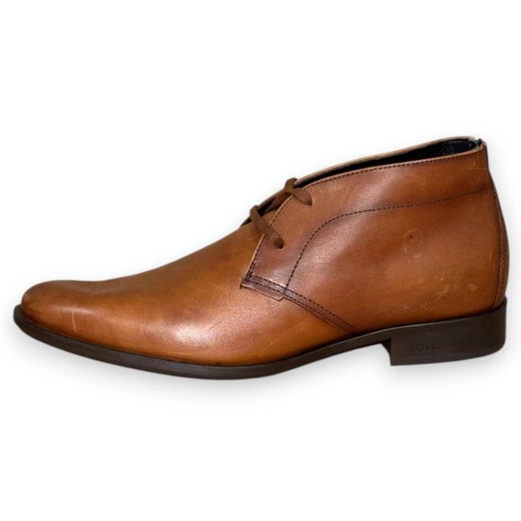 BOSS Colby Men\'s Brown Leather Derby Shoes US 9 (UK 8 EU 42) MSRP $199